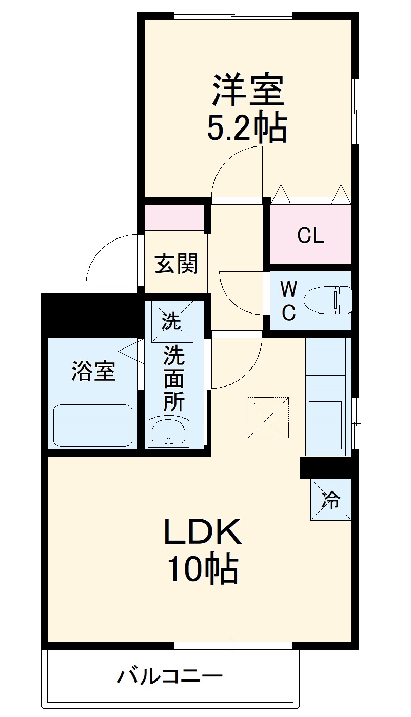 セゾン平出の間取り