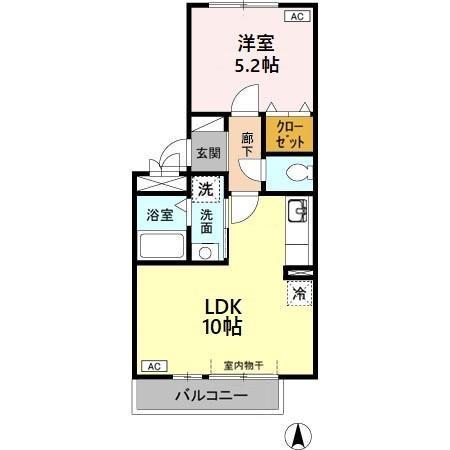 セゾン平出の間取り
