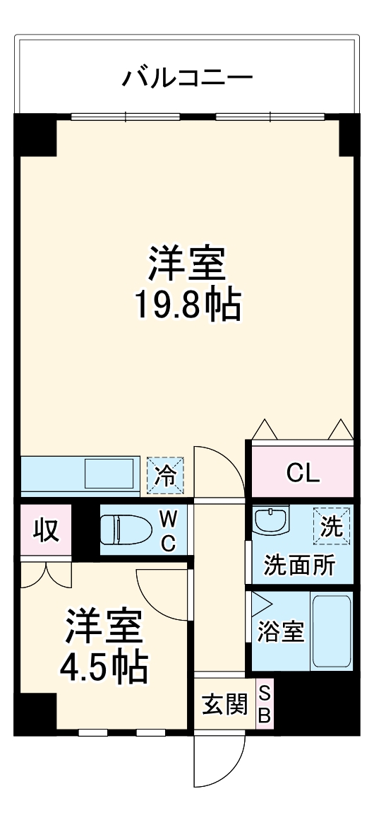 つつじが丘の完工年月(1987年7月)築の賃貸マンションの間取り
