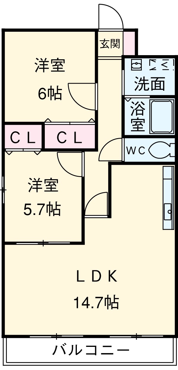 クレアール古城の間取り