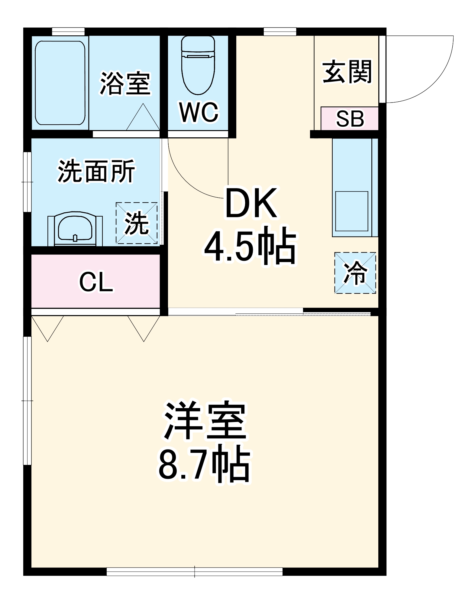 岡田ハイツの間取り