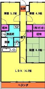 スカイコートあけぼのの間取り