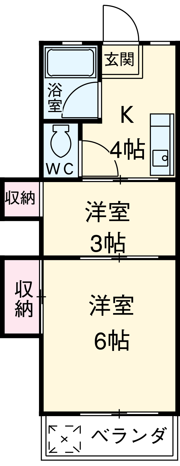 勝美荘の間取り
