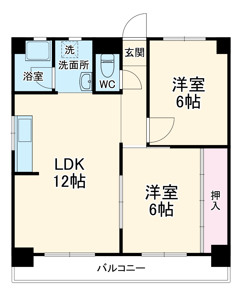 ハイツ小木田の間取り