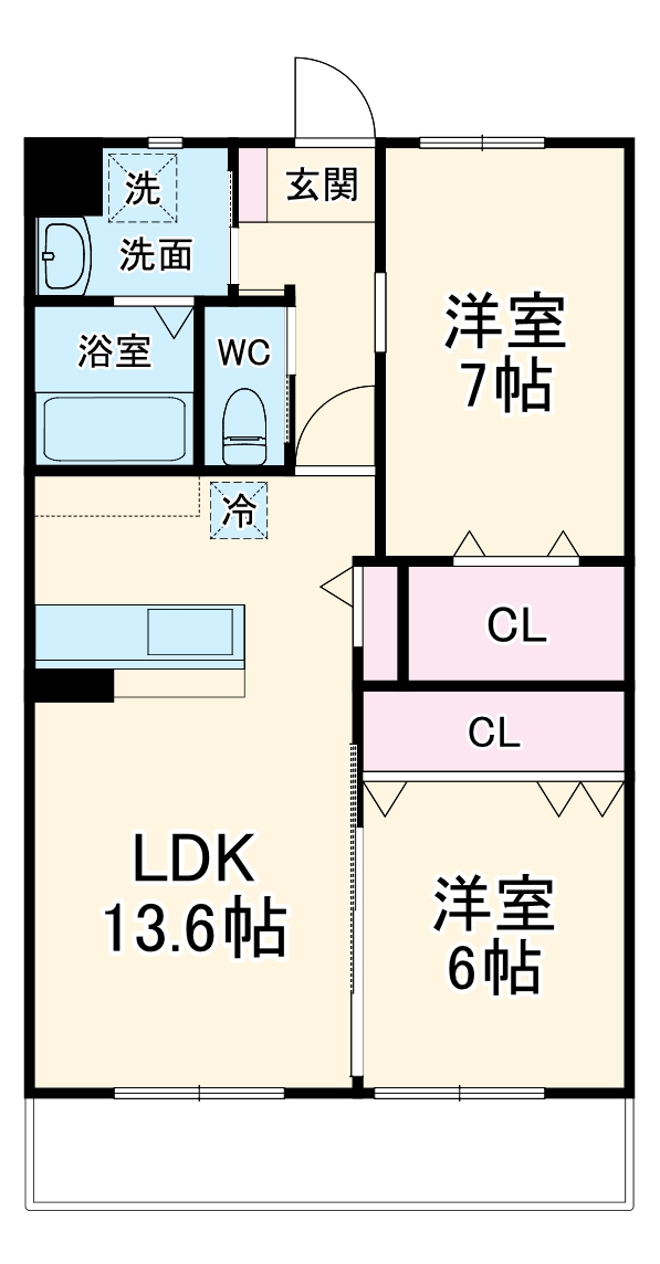ベレッツァ鷺之宮の間取り
