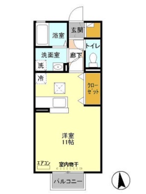レセンテ新田原 Ⅱの間取り