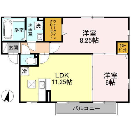 チェルシーAの間取り