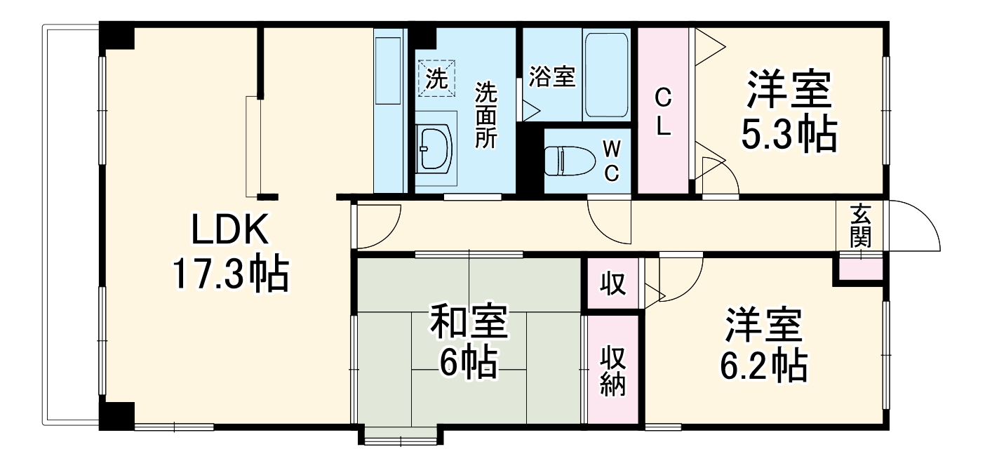 バードタウン2番館の間取り