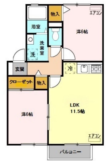 愛花夢1号館の間取り