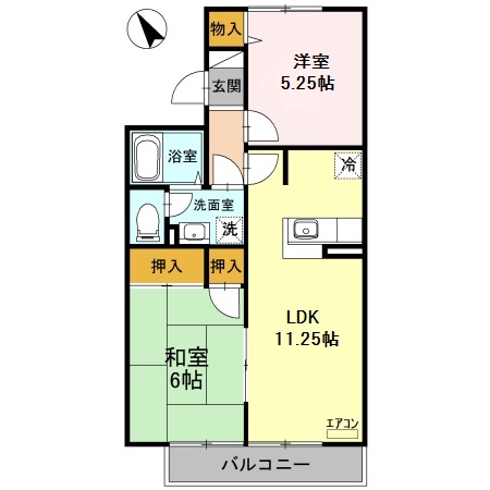 モービルガーデン山田 壱番館の間取り
