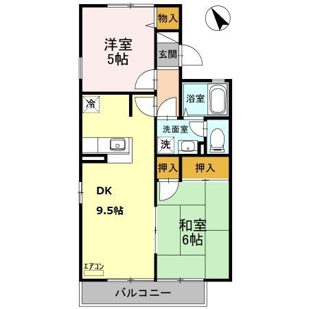 モービルガーデン山田 弐番館の間取り