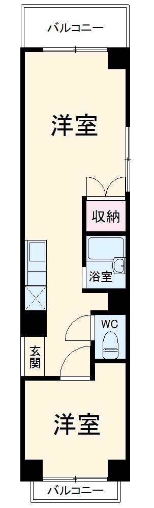 熊谷朝日第二ハイツの間取り