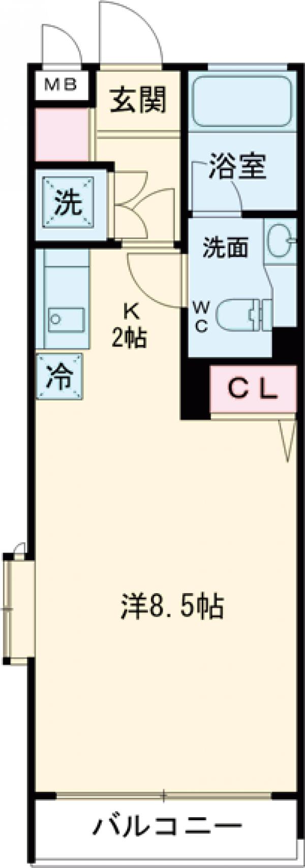 レジディア笹塚の間取り