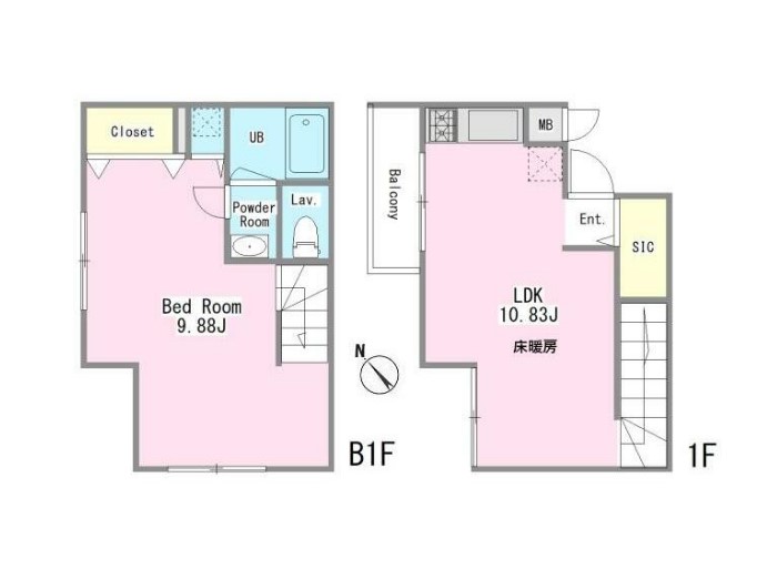 グエル・サカエ赤堤の間取り