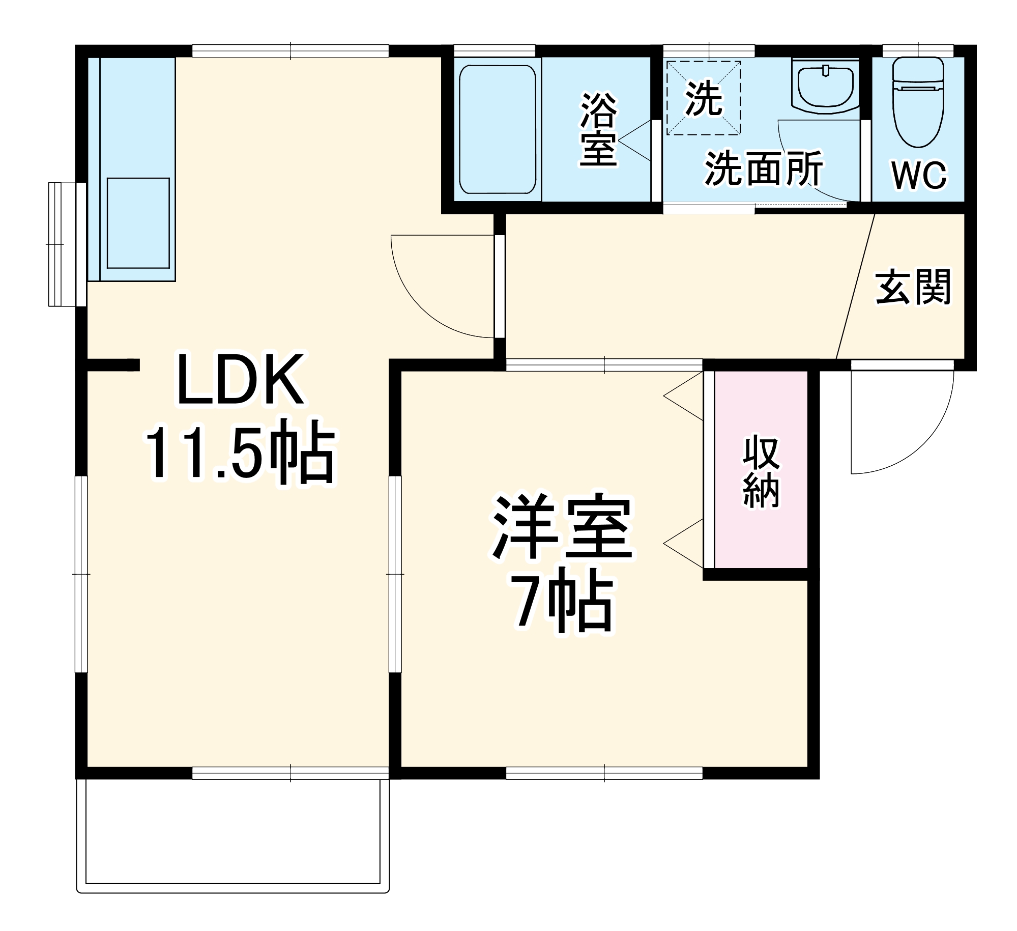 ハイツ翔の間取り