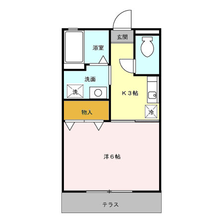 フライハイツラオムの間取り