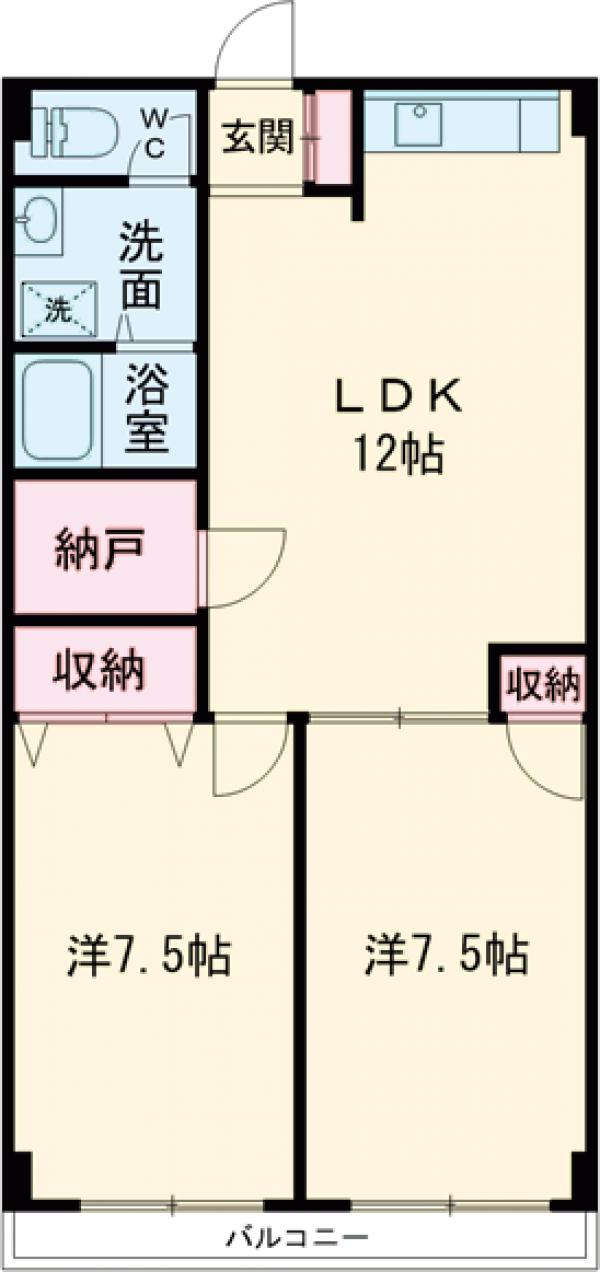 サンハイム中幸の間取り