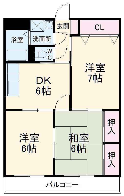 コロールマンションの間取り