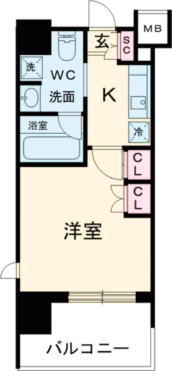 ミュージシャンズヴィラ幡ヶ谷・501号室の間取り