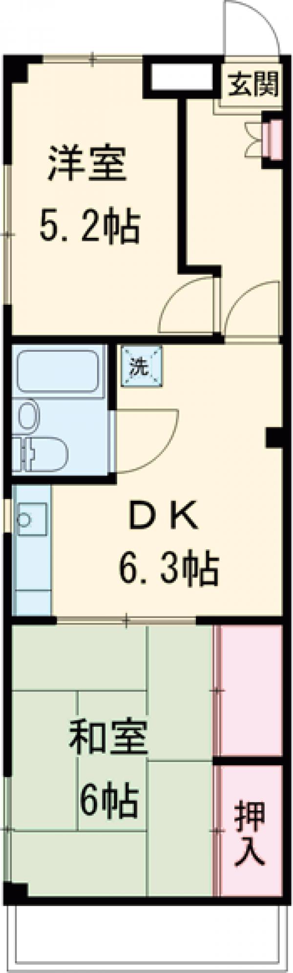 勝木コーポ・103号室の間取り