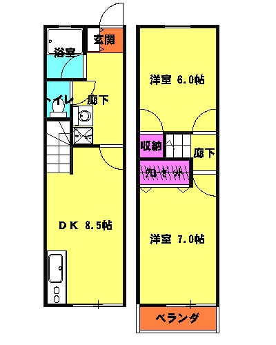 MTメゾネット1号棟の間取り