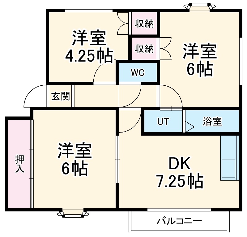 レヴンワースA棟の間取り