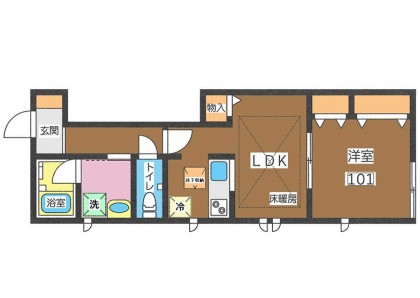 代沢の完工年月(2019年9月)築の賃貸アパートの間取り
