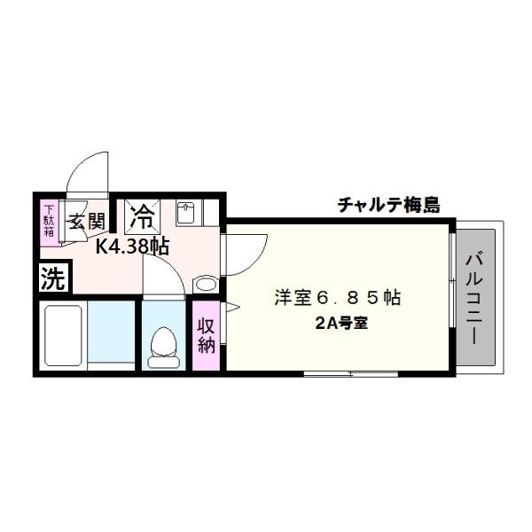チャルテ梅島の間取り