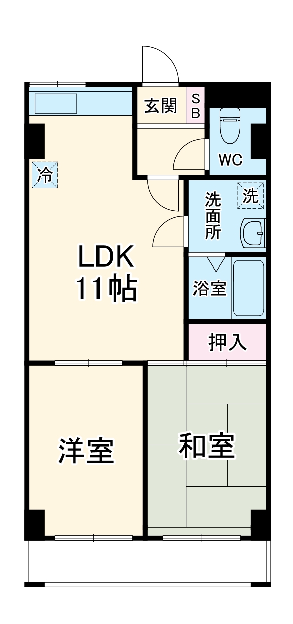 熊谷朝日ハイツの間取り