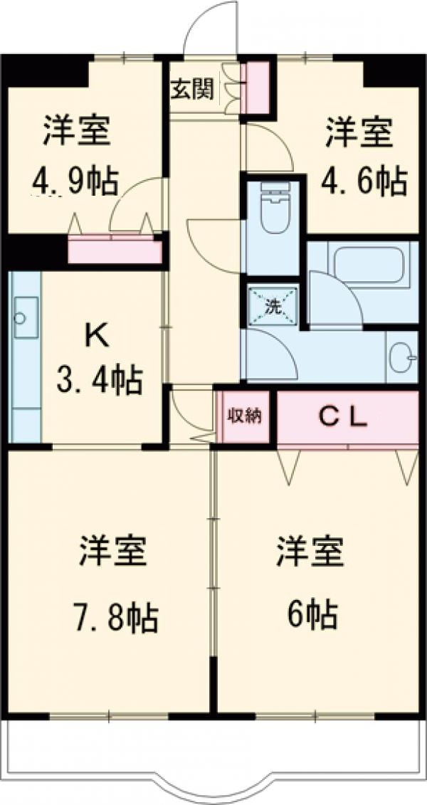 ルミエール西綾瀬の間取り