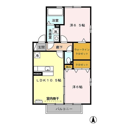 ラビウスコート Aの間取り