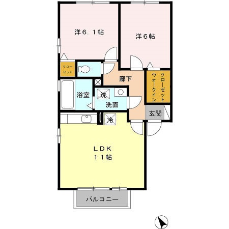 エスポワールDの間取り