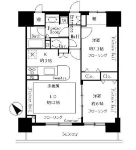 サンクレール荒川ブランガーデンの間取り
