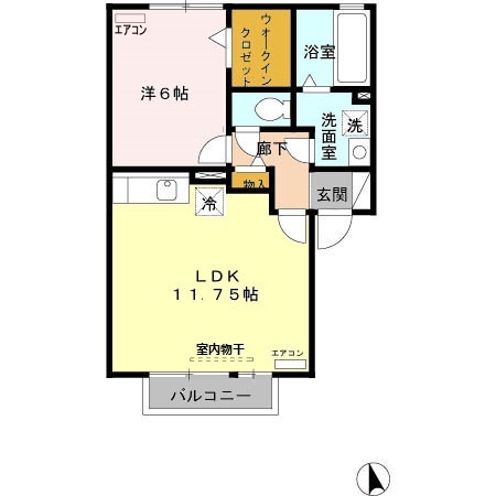 シャトーフェニックスAの間取り