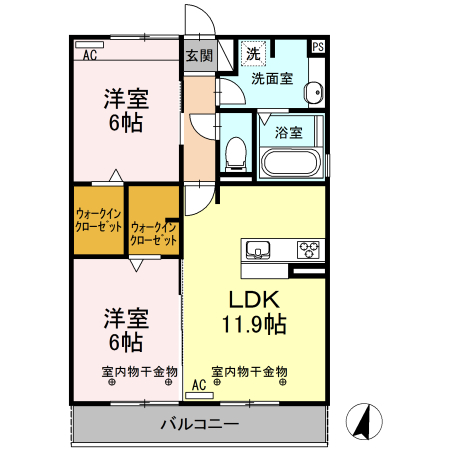 Recente和田 A棟の間取り