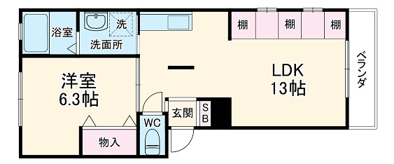 ボンジュール・302号室の間取り