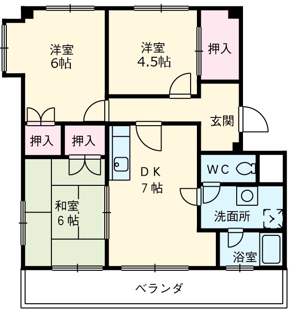 シャトル ムツミの間取り
