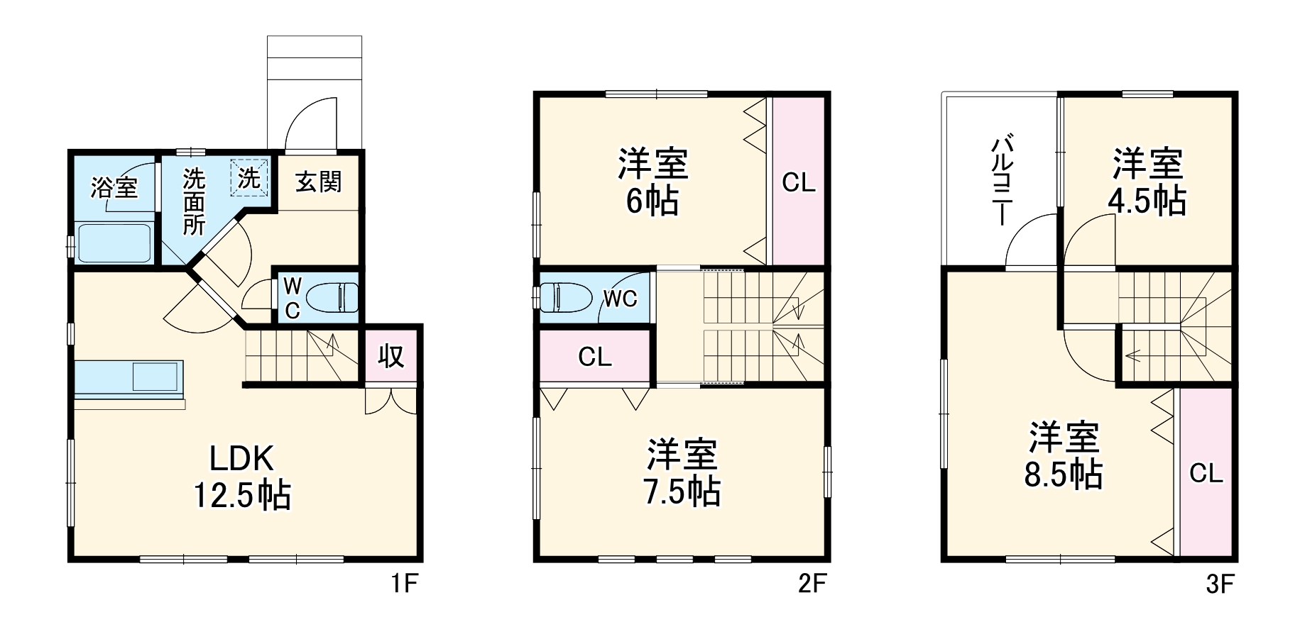 福釜タウンハウスの間取り