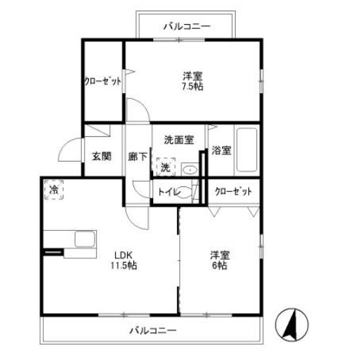 フェアレーン高野台Ⅰの間取り