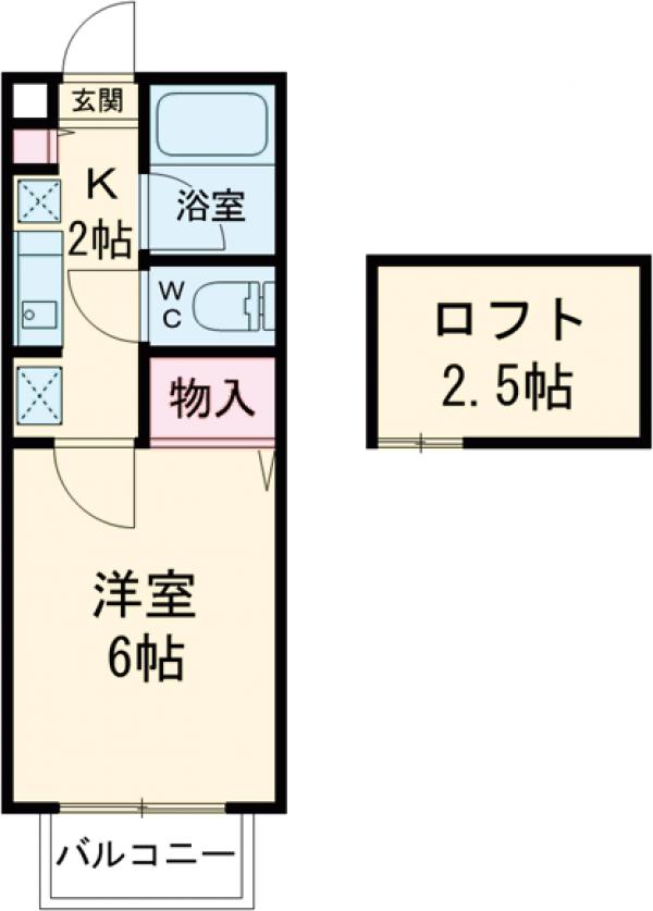 パークフロント谷中Bの間取り