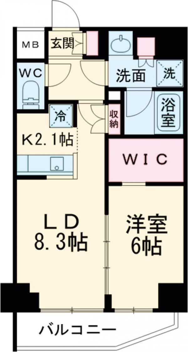 八広の完工年月(2020年3月)築の賃貸マンションの間取り