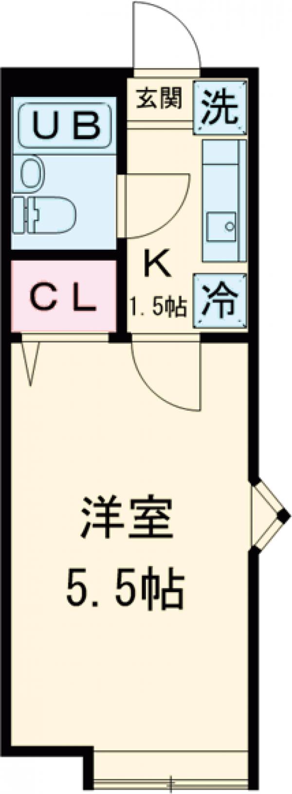 シャンブル綾瀬Dの間取り