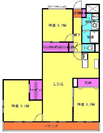 オアシス籠原の間取り