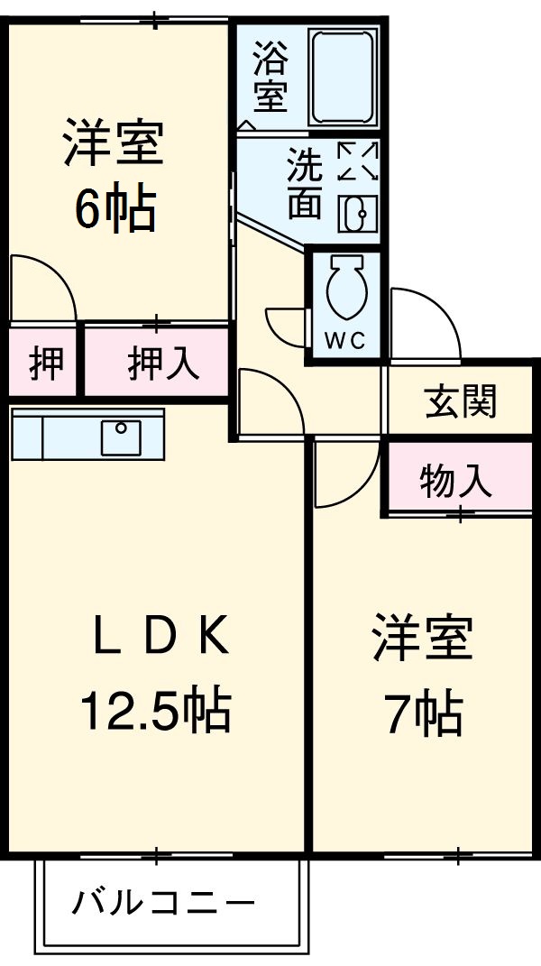 セゾンのぞみCの間取り