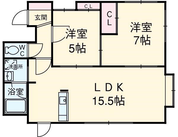 サンライズ小本の間取り