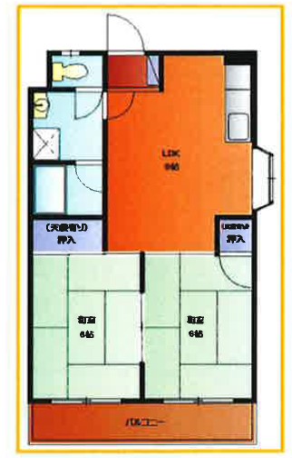 グリーンハイツ銀嶺NO・2の間取り