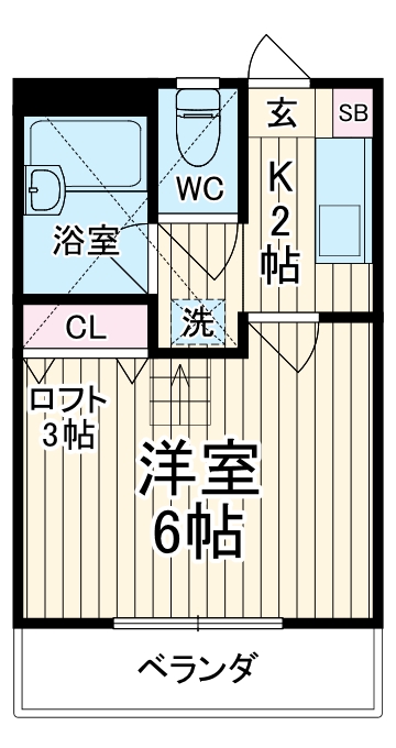 アイランドBの間取り