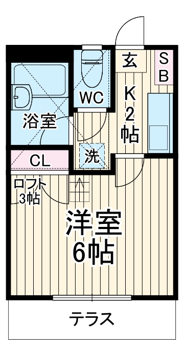 アイランドBの間取り