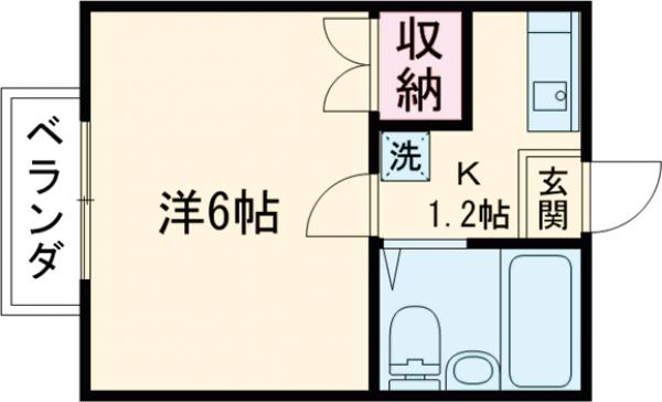 安西ハイツの間取り