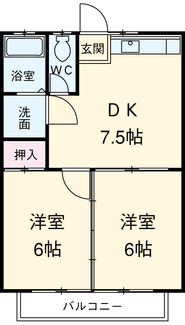 安井マンションⅢの間取り
